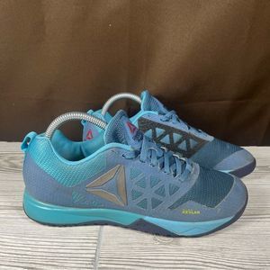 Reebok CrossFit Womens Shoes Nano 6.0 Kevlar Gym Trainers Slate Blue Size 8.5